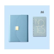 A6/A5 Binder Notebook Leather Cover Loose-leaf Refillable Notebook Office Supplies Agenda Planner Tr