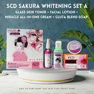 SCD Sakura Whitening Set A w/ FREEBIES (Anti-Aging Solution: Glass Skin Toner, Facial Lotion, Miracl