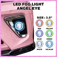 Auto Magic Fog Lamp LED Fog Angel Eyes Car Lamp Spotlight COB Halo Color Ring Projector Headlights A