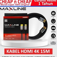 HDMI Cable 15m 4K Ultra HD Maxline 2.0 Premium Quality 15 Meters m
