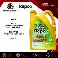 Repco Eco-R Advanced Engine Oil Fully Synthetic SAE 0W-20 API SN Plus 11.5AC GF-5 4 Liter