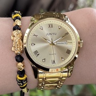 smart watch dainty watch [Big Gold Watch] Dual Calendar Watch Men's Automatic Mechanical Watch High-