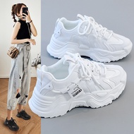 Green CK-9 Leather Thick-Soled Daddy Shoes Sports Shoes Women's Shoes White Shoes 35-4045