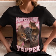 Ease [Cod] Professional Yapper Funny Cat Meme T-Shirt Gift For Her Goofy Ahh Tshirt Fluent In Yapane