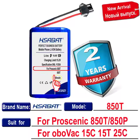 3500mAh New Battery for Proscenic 850T/P for Ecovacs Deebot N79 n79S DN622 & Eufy RoboVac 11,11S,12,