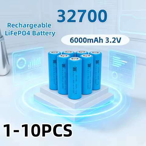 32700 LiFePO4 Battery 6000mAh 3.2V, 5C Rate Rechargeable Battery Long Cycle Life for Solar Light, Ba