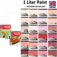 Nippon Interior Paint Living Room Pink Red EasyWash Indoor Cat Dinding Rumah Ruang Tamu Bilik Dapur 