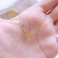 สร้อยคอทองแท้ ตะขอเอ็ม ทองคำแท้ 9k Italy (375) ลายดิสโก้ มีใบรับประกันจากทางร้าน PM