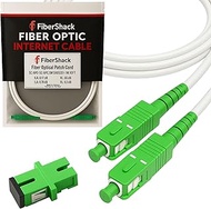 Fibershack - White SC/APC to SC/APC Fiber Optic Patch Cable FTTH Home Fiber Internet (White SC/APC t