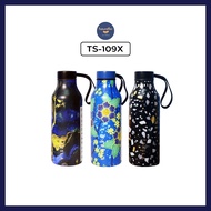 Thermos Pattern TS109X Vacuum flask Bottle With Silicone Strap 450ml