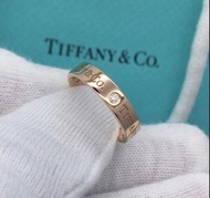 Tiffany & Co Return to Tiffany Series Three Diamonds Logo Engraving Wide Version Unisex Style Rose G