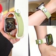 Women Silm Leather Watch Band For Apple Watch series 10 42mm 46mm 45mm 41mm 40mm 44mm 38mm Cute Thin