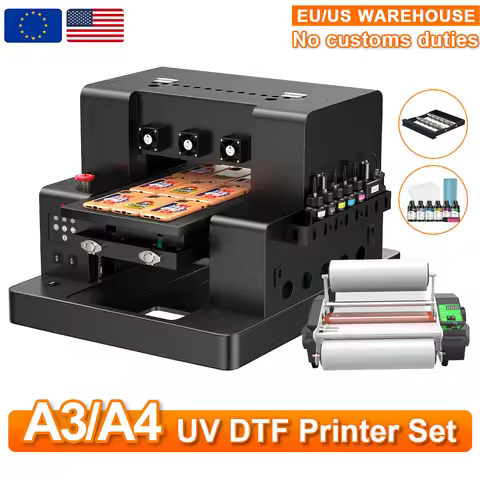 A3 UV Printer XP600 UV DTF Printer Impresora L805 UV Flatbed Printer For Acrylic Metal Sticker Print