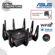 ASUS GT-AX11000 Wireless Tri-Band Gigabit Router, 2.5G Gaming Port, DFS band, WTFast, Adaptive QoS, AiMesh, WiFi 6