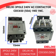 DELIXI 3POLE 240V AC CONTACTOR CDC640 (40A) / CDC650 (50A) / CDC665 (65A) 1NO 1NC.