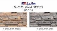 Diskon Keramik Tembok Depan Kasar 20X40 Batu Alam Chelonia Grey