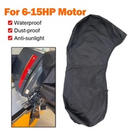 1/2pcs 420D 110cm Boat Full Outboard Engine Motor Cover For 6-15HP Boat Motors Waterproof Sunscreen 