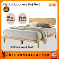 (FREE Installation+Shipping) KBS Miyuko Full Solid Japandi Bed / Muji Bed / Muji Style Furniture / K