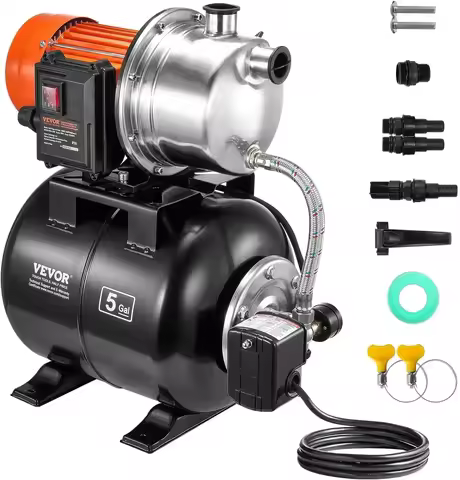 BestsellerBestsellerBestseller1HP Shallow Well Pump with Pressure Tank, 1000 GPH, Automatic Irrigati
