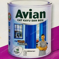 AVIAN SBM SUPER BLACK MATT 1KG CAT BESI DAN KAYU HITAM DOFF-Hosebuild