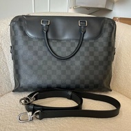 LV 男士 棋盤格公文包 電腦公事包