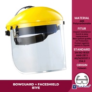 Faceshield Blue Eagle Head Gear B1YE - Ergonomic Browguard Yellow Color