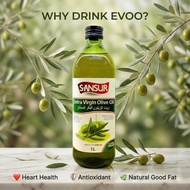 1L SANSUR Minyak Zaitun Extra Virgin Olive Oil Minyak Zaitun Original 橄榄油 EVOO Olive Oil Consume