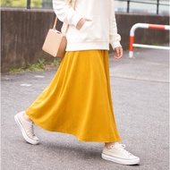 LUNA – Skirt Labuh A-Cut Muslimah Plain | Material Jersey Selesa | Flowy Tak Jarang | HAZEL TD