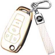 QBUC for Ford Key Fob Cover Soft TPU for Ford Fusion Key Fob Cover for 2021-2022 for Ford Bronco Fli