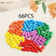 [Cuticate1] 66x Board Games Pawns,Multicolor Game Pawns,Game Supplies,Human Shaped