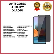 TEMPERED GLASS ANTI SPY - REDMI NOTE 9-NOTE 9 5G-NOTE 9 PRO-NOTE 9 PRO