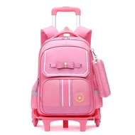 Children School Bags Wheeled Backpack For Girls Boy Trolley Bag With Wheels Student Kids Rolling Backpack Trolley Bag