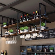 Wine Rack Iron Hanging Shelf Shelf Bar Restaurant Bar Kitchen Top Hanging Wine Rack Kitchen Hanging 