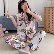 Piyama Wanita, Selesa, Lengan Pendek, Sesuai untuk Tidur, Pakaian Tidur Perempuan, Pakaian Rumah, Pi