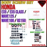 SCREW SKRU BODY HONDA EX5 RS 150 WAVE 100 WAVE 125 EX5 CLASS RS150 RSX150 WAVE100 W125 COVERSET COVER SET JAPAN QUALITY