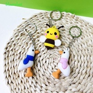 BLUEVELVET Bee Keychain, Little Bee Shape Soft Silicone Bee Silicone Keychain, Keys Accessories Cartoon Funny Personalized Bee Soft Silicone Pendant Kids Gift