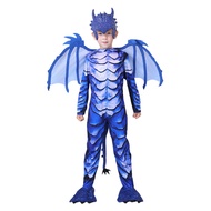Halloween Children Dragon Costume cosplay Frost Dragon Knight Role-Playing Dinosaur Performance Set 