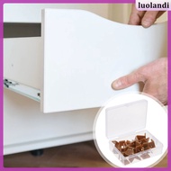 1Set Brown ABS Iron L-Shaped Drawer Glides and Slides Furniture Slider for Easy Installation and Dra