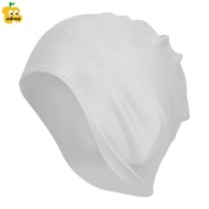 ADREE Swim Silicone Hat, Comfortable Fit White Color Swimming Pool Cap, Water Sports Silicone Materi