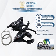 2PCS Bicycle Derailleur MTB GEAR Shifter/Brake 3 x 7 Speed Lever Bike trigger shifter Brake Handbrak