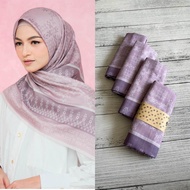 Hijab lilac segiempat voal premium sublime lassercut
