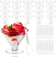 40 Pack Plastic Martini Glasses 5 Oz Cocktail Glasses TallMartini Cups Plastic Margarita Glasses Per