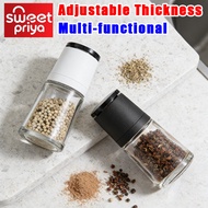 Pengisar Lada & Garam Manual Glass Spice Grinder Easy To Clean Kitchen Accessory Multifungsi