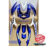 COVER SET YAMAHA NVX155 NVX V1 AEROX BLUE+SILVER #STICKER TANAM