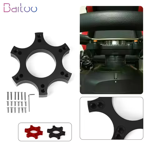 New 70MM Aluminum Wheel Spacers Adapter Plate Ring Upgrade 13/14" Steering Wheel Adapter Base For Th
