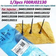 1/3Pcs New Diesel Fuel Injector Valve F00RJ02130,F 00R J02 130 For 0445120059 060 123 151 152 208 20