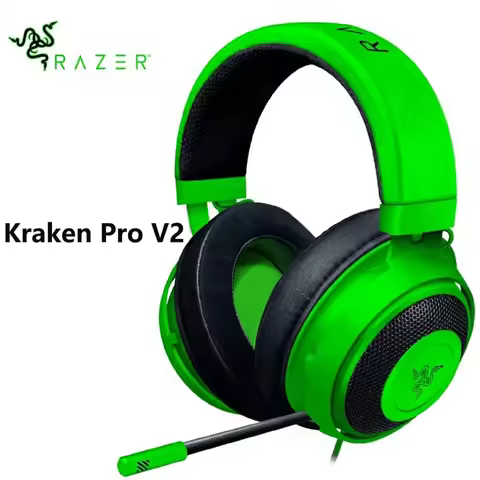 Razer Kraken Pro V2 Wired Gaming Headset 3.5mm Over‑Ear Headphones 50mm Driver Retractable Mic for P