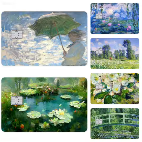 Claude Monet Painting Art 100% Hot Sale Amine Credit Debit Bank Card Bus Card Film Skin Sticker