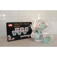 Vantage Set Mug 6 In 1 6 Design Bunga