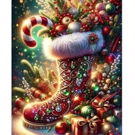 1pc [30*40cm/11.8*15.7in] 5D Acrylic Diamond Painting Kit, Christmas Stocking Design, Suitable For A